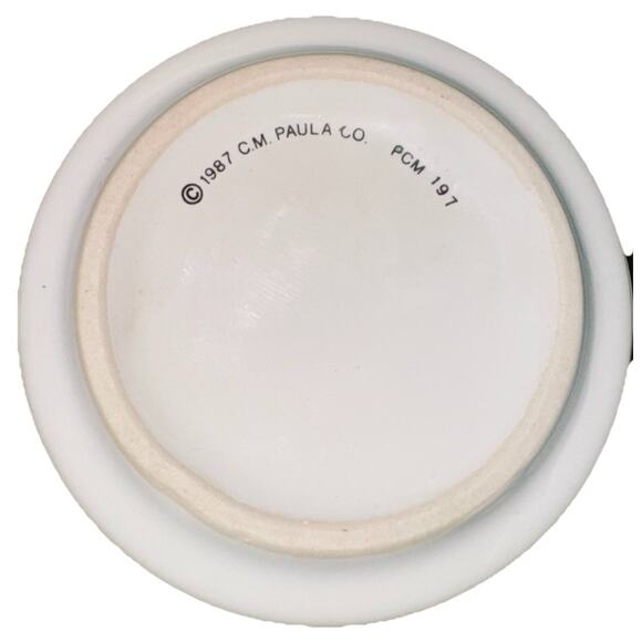 VTG 1987 C.M. Paula Co PCM 197 Love Me Love My Cat Cartoon White Coffee Mug Cup - Picture 4 of 4